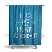 Thumbnail for Trust Me I'm a Flight Attendant Designed Shower Curtains