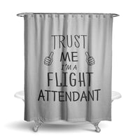 Thumbnail for Trust Me I'm a Flight Attendant Designed Shower Curtains