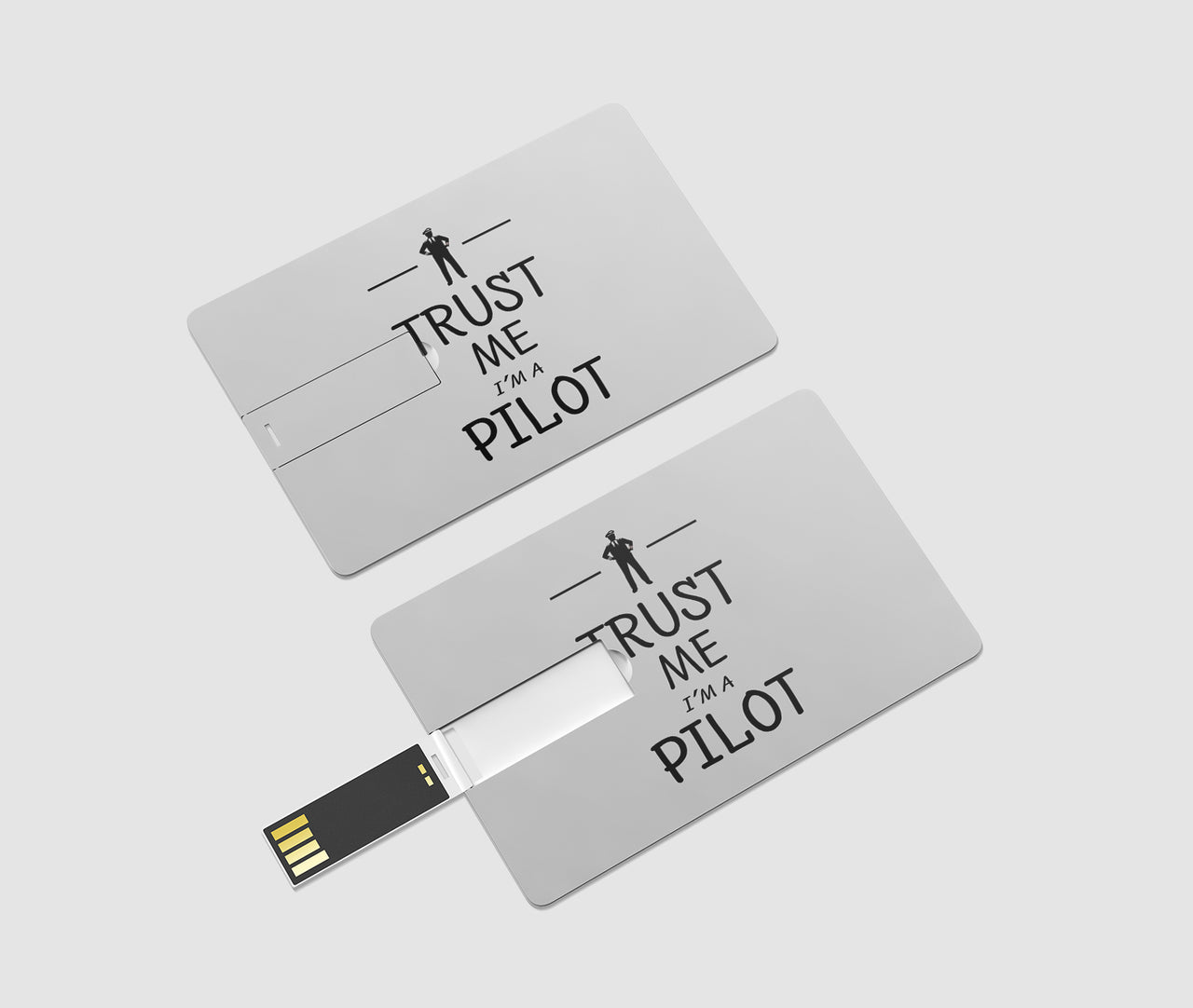 Trust Me I'm a Pilot Designed USB Cards
