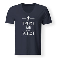 Thumbnail for Trust Me I'm a Pilot Designed V-Neck T-Shirts