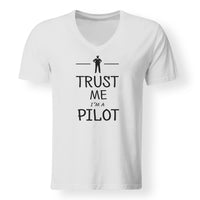 Thumbnail for Trust Me I'm a Pilot Designed V-Neck T-Shirts