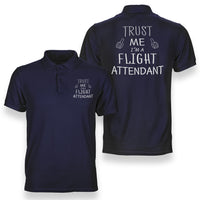Thumbnail for Trust Me I'm a Flight Attendant Designed Double Side Polo T-Shirts
