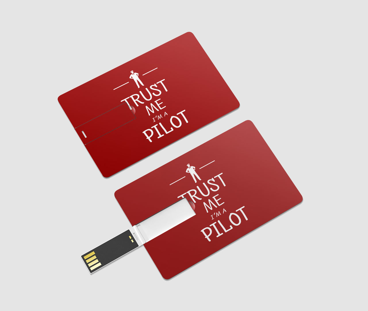 Trust Me I'm a Pilot Designed USB Cards