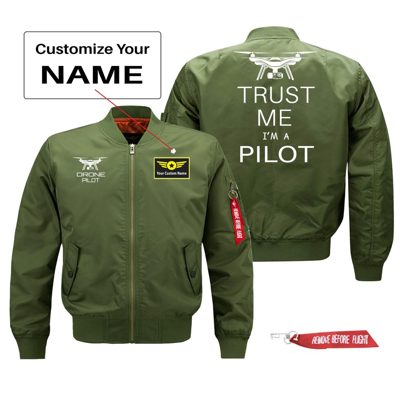 Trust Me I'm a Pilot (Drone) Designed Pilot Jackets (Customizable)