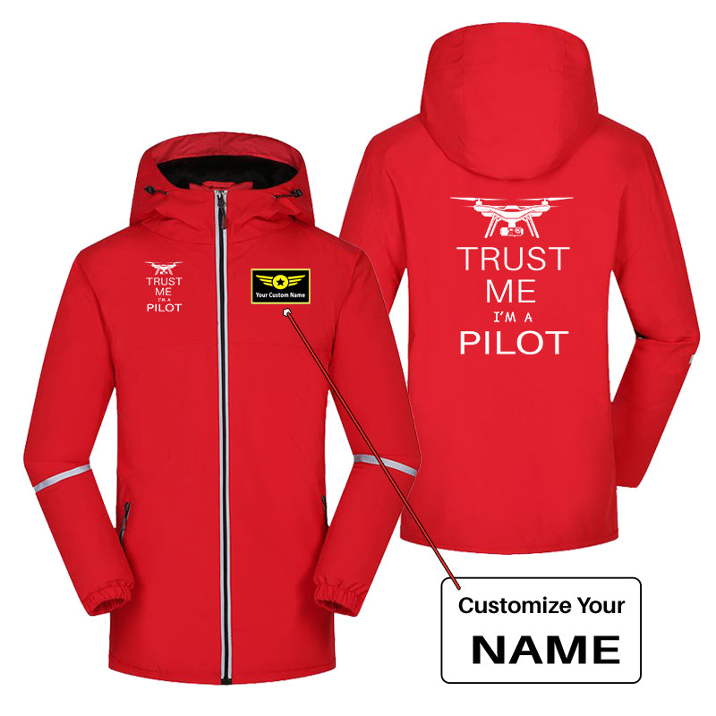 Trust Me I'm a Pilot (Drone) Designed Rain Coats & Jackets