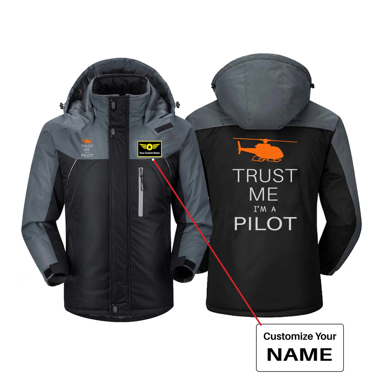 Trust Me I'm a Pilot (Helicopter) Designed Thick Winter Jackets