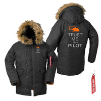 Thumbnail for Trust Me I'm a Pilot (Helicopter) Designed Parka Bomber Jackets