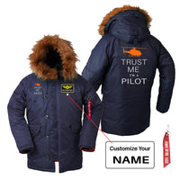 Thumbnail for Trust Me I'm a Pilot (Helicopter) Designed Parka Bomber Jackets