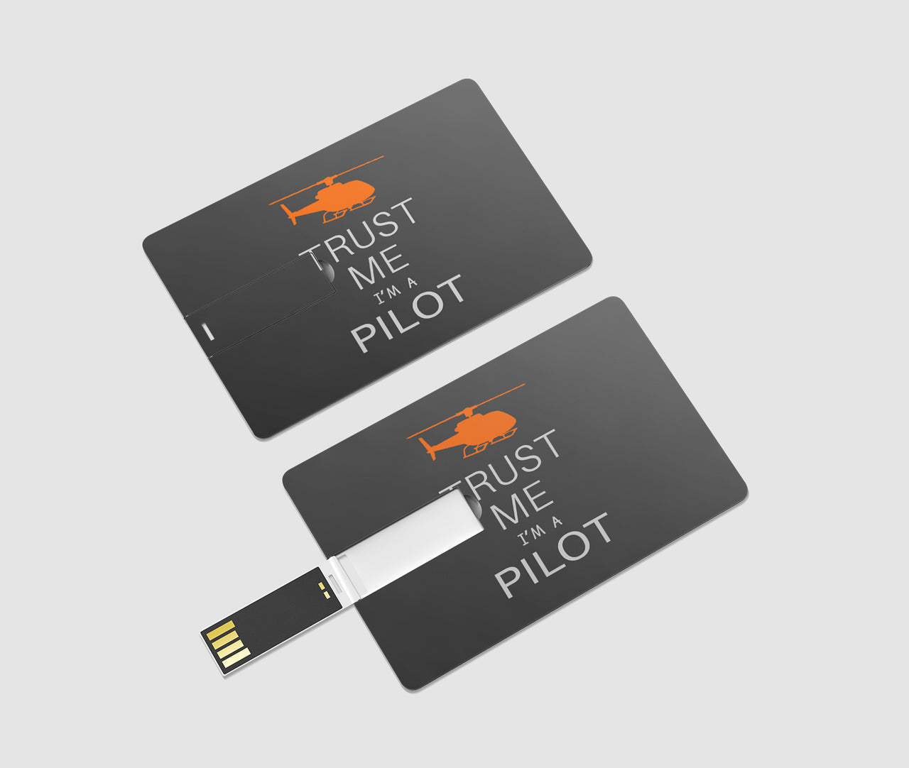 Trust Me I'm a Pilot (Helicopter) Designed USB Cards