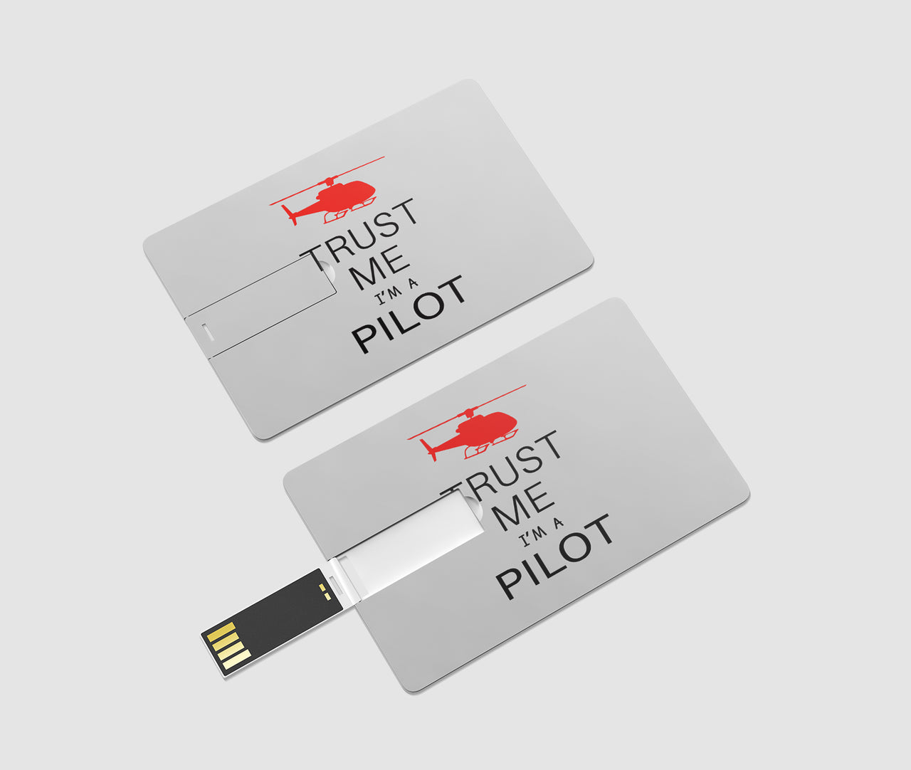 Trust Me I'm a Pilot (Helicopter) Designed USB Cards