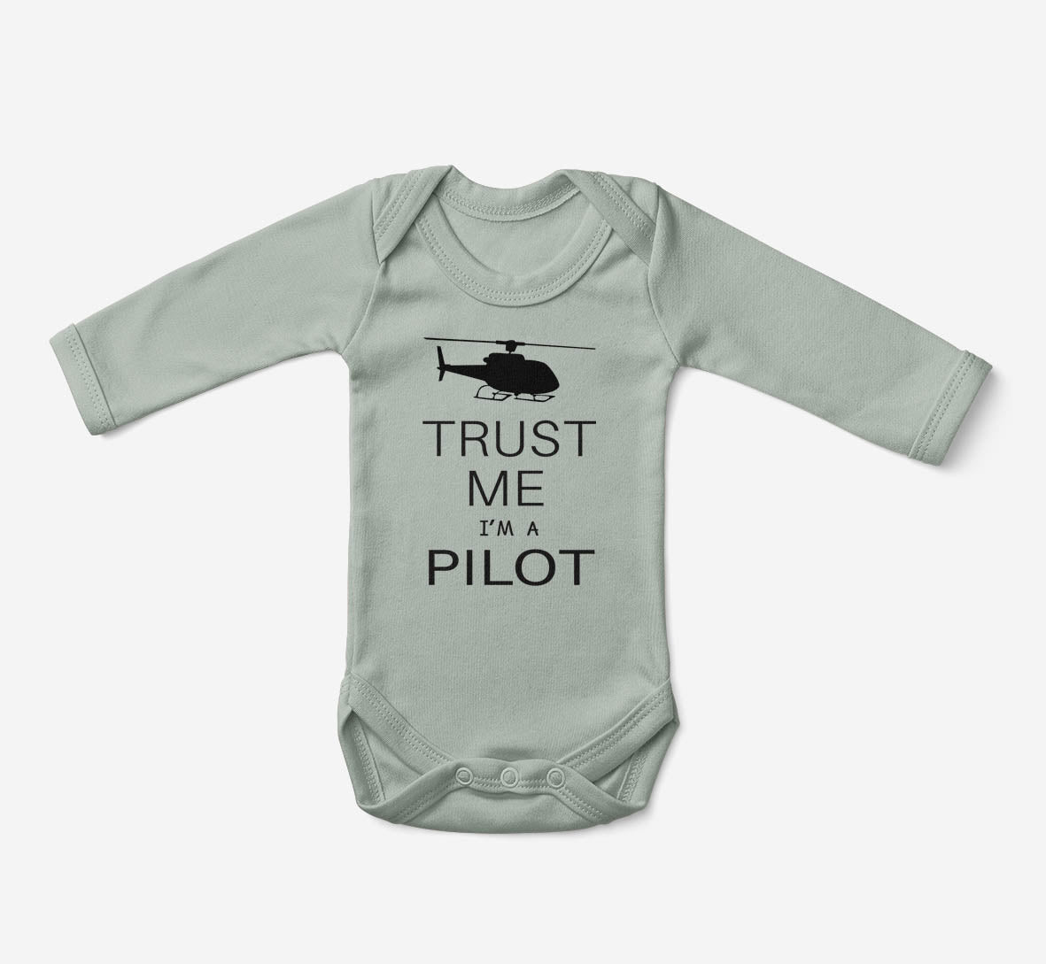 Trust Me I'm a Pilot (Helicopter) Designed Baby Bodysuits