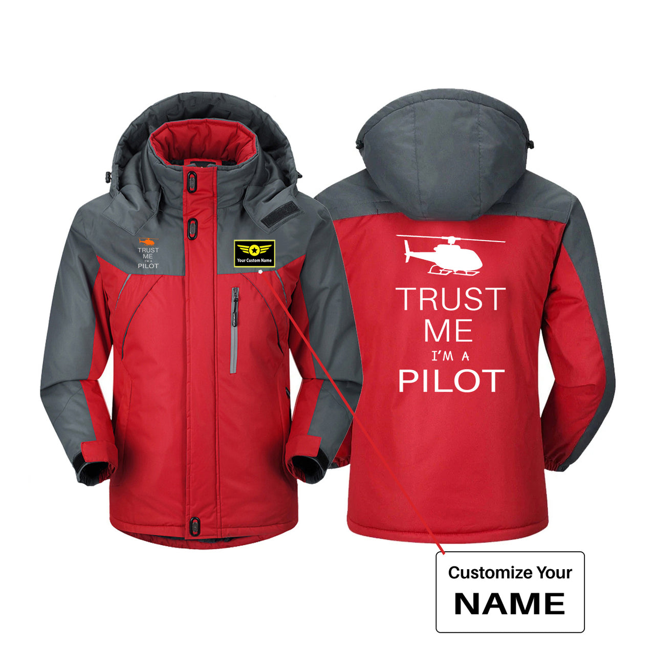 Trust Me I'm a Pilot (Helicopter) Designed Thick Winter Jackets
