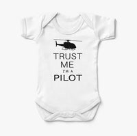Thumbnail for Trust Me I'm a Pilot (Helicopter) Designed Baby Bodysuits