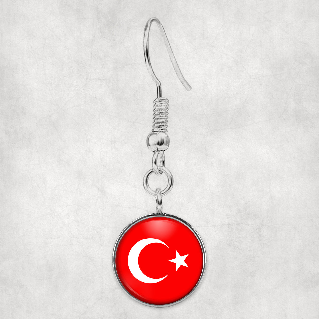 Turkey Flag Designed Earrings