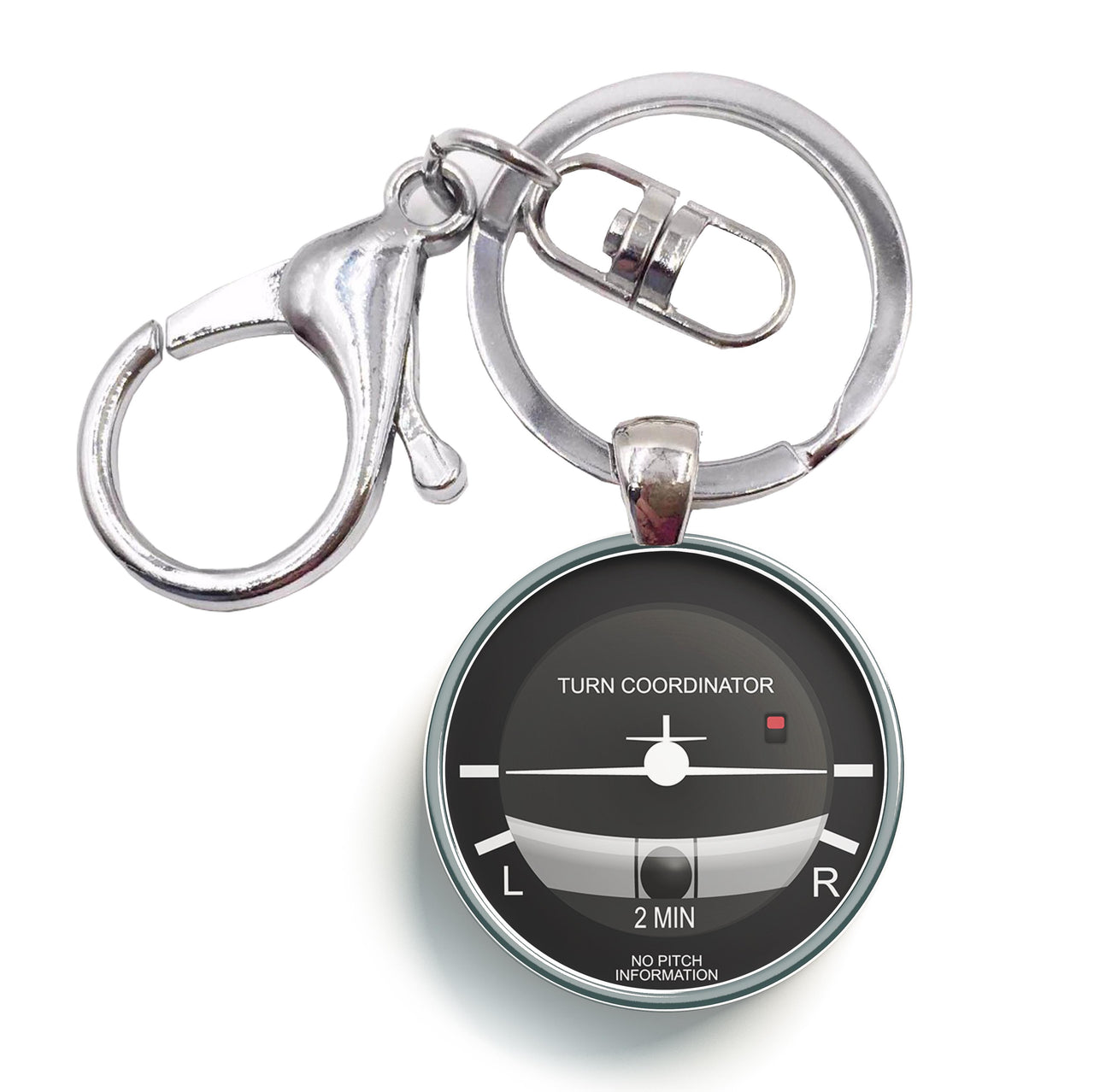 Turn Coordinator 2 Designed Circle Key Chains