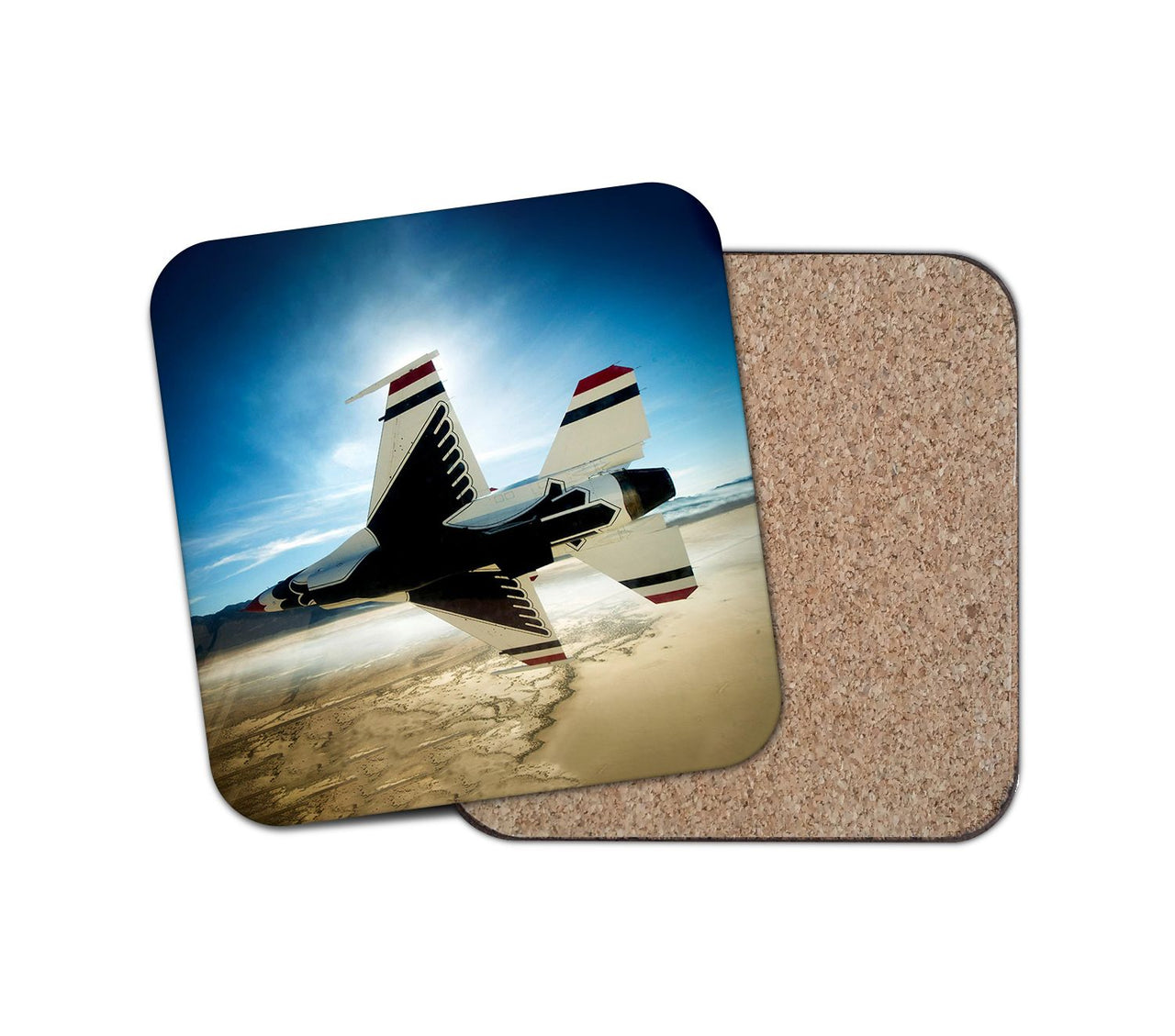 Turning Right Fighter Jet 16 Designed Coasters