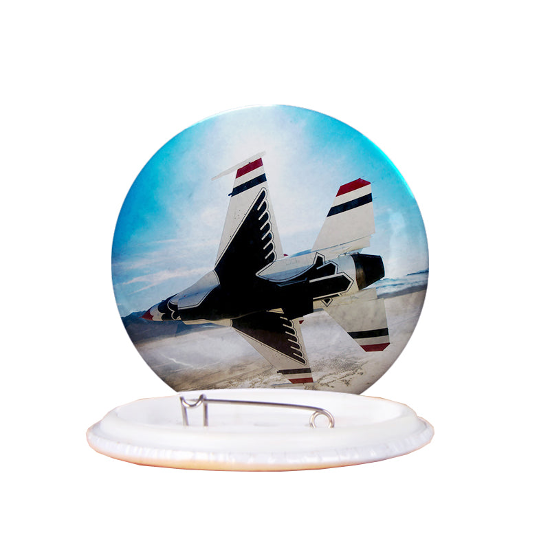 Turning Right Fighting Falcon F16 Designed Pins