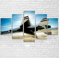 Thumbnail for Turning Right Fighting Falcon F16 Printed Multiple Canvas Poster Aviation Shop 