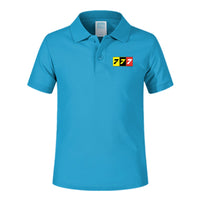 Thumbnail for Flat Colourful 777 Designed Children Polo T-Shirts