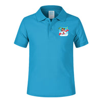 Thumbnail for Happy Pilot Designed Children Polo T-Shirts
