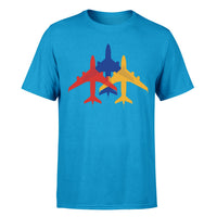 Thumbnail for Colourful 3 Airplanes Designed T-Shirts - view 14