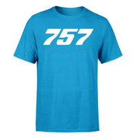 Thumbnail for 757 Flat Text Designed T-Shirts