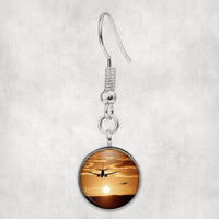 Thumbnail for Two Aeroplanes During Sunset Designed Earrings