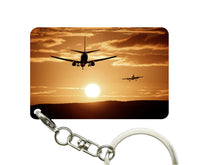 Thumbnail for Two Aeroplanes During Sunset Designed Key Chains