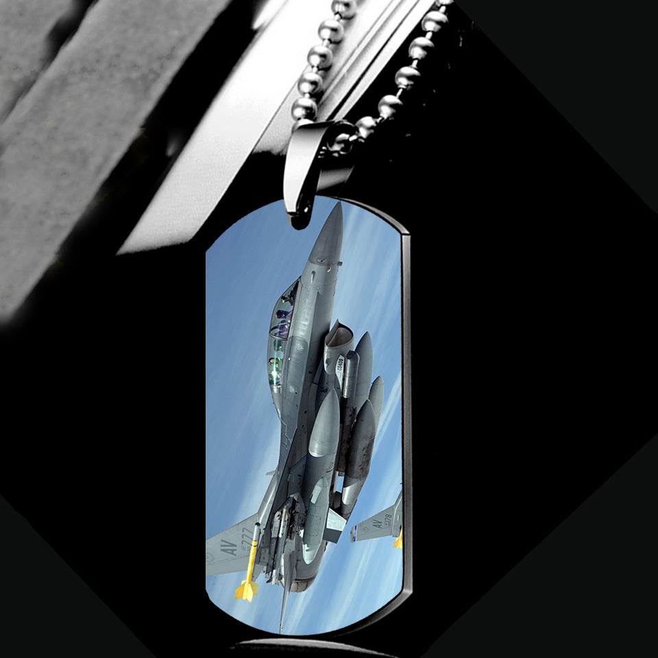 Two Fighting Falcon Designed Metal Necklaces