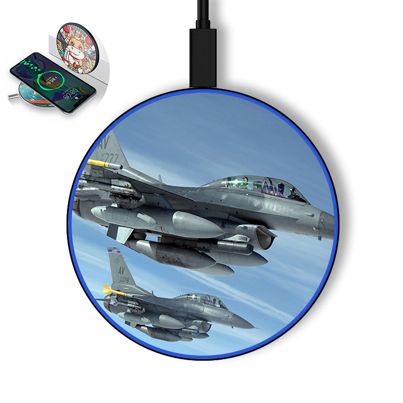 Two Fighting Falcon Designed Wireless Chargers
