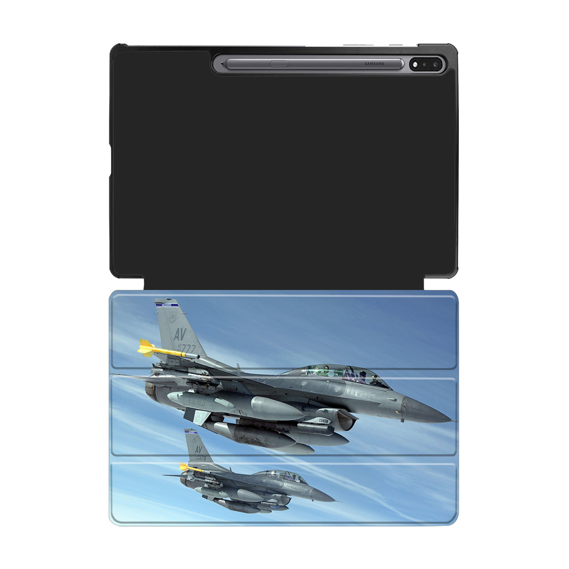 Two Fighting Falcon Designed Samsung Tablet Cases