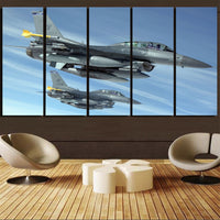 Thumbnail for Two Fighting Falcon Printed Canvas Prints (5 Pieces) Aviation Shop 