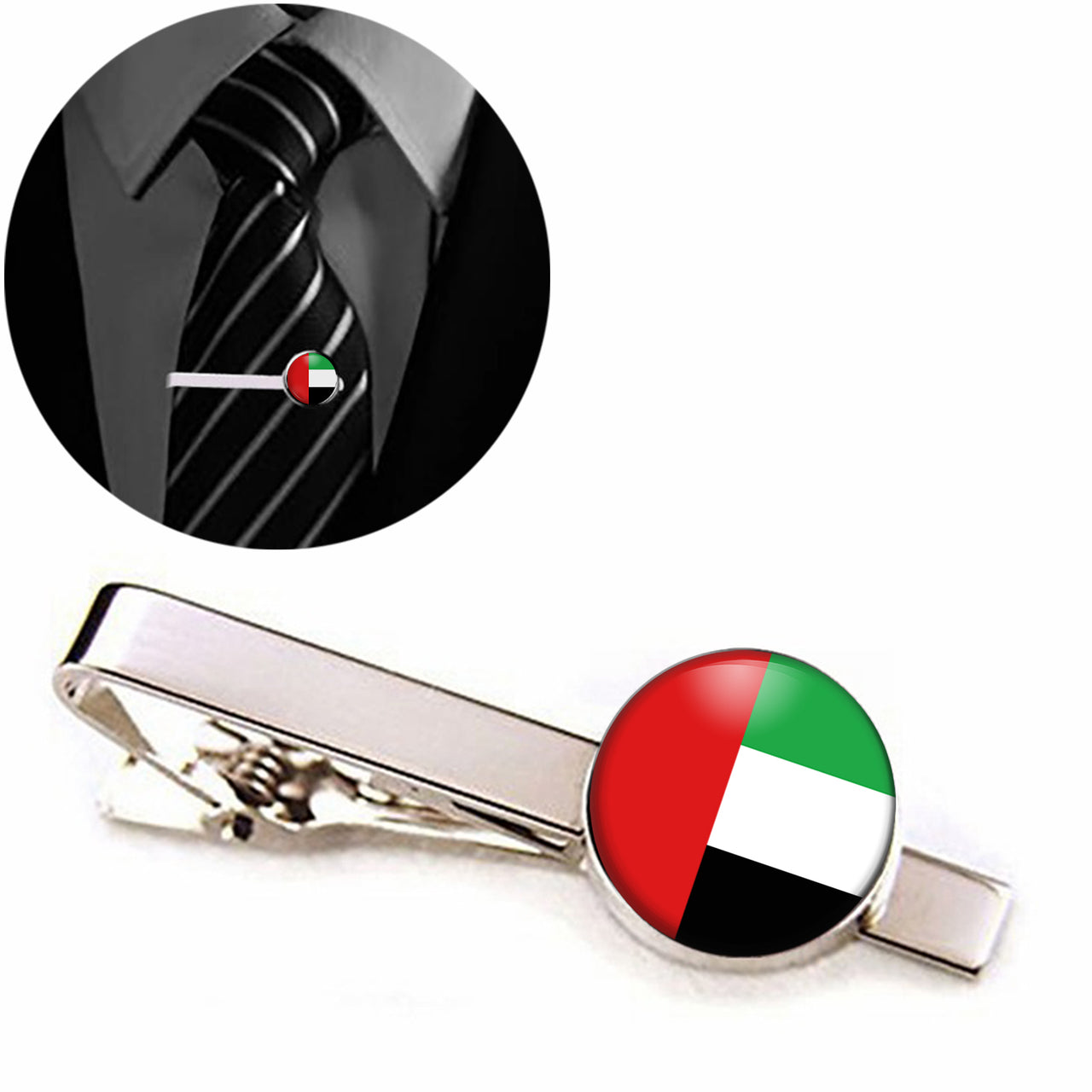 UAE Flag Designed Tie Clips