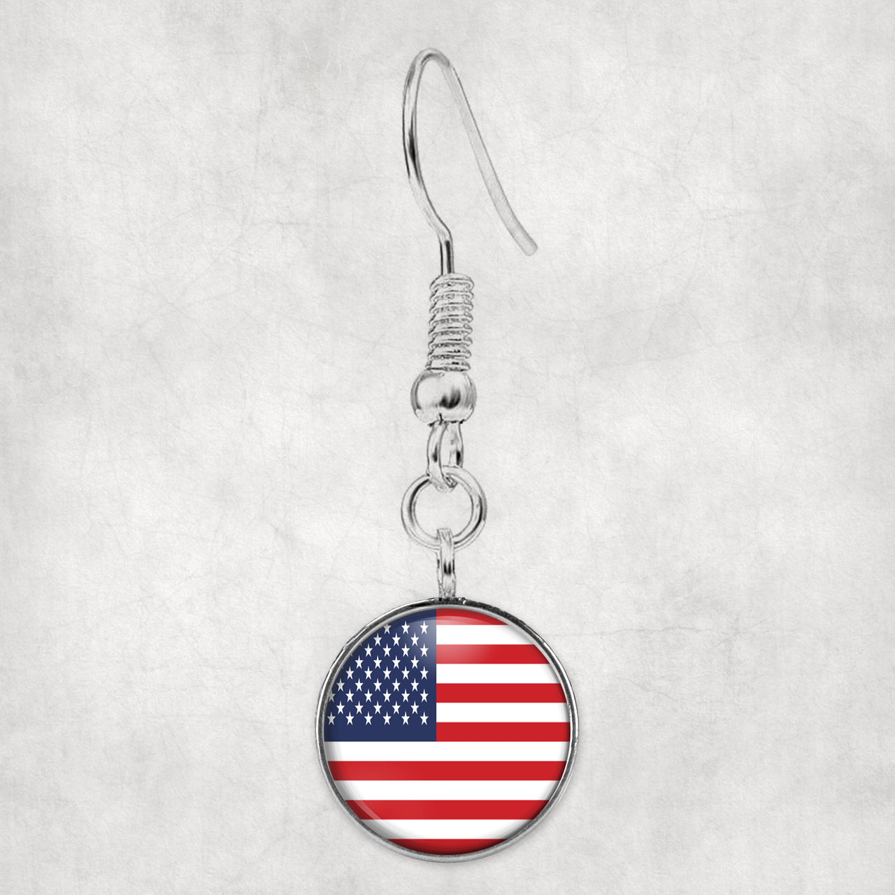 USA Flag Designed Earrings