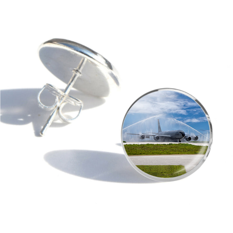 US Air Force Big Jet Designed Stud Earrings