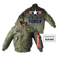 Thumbnail for US Air Force Designed Children Bomber Jackets