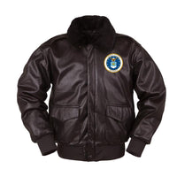 Thumbnail for US Air Force Main Patch Designed Leather Bomber Jackets