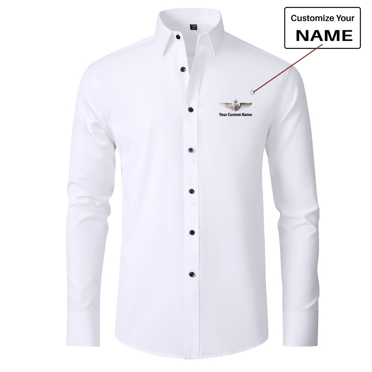 Custom Name "US Air Force & Star" Long Sleeve Shirts