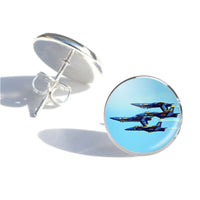 Thumbnail for US Navy Blue Angels Designed Stud Earrings
