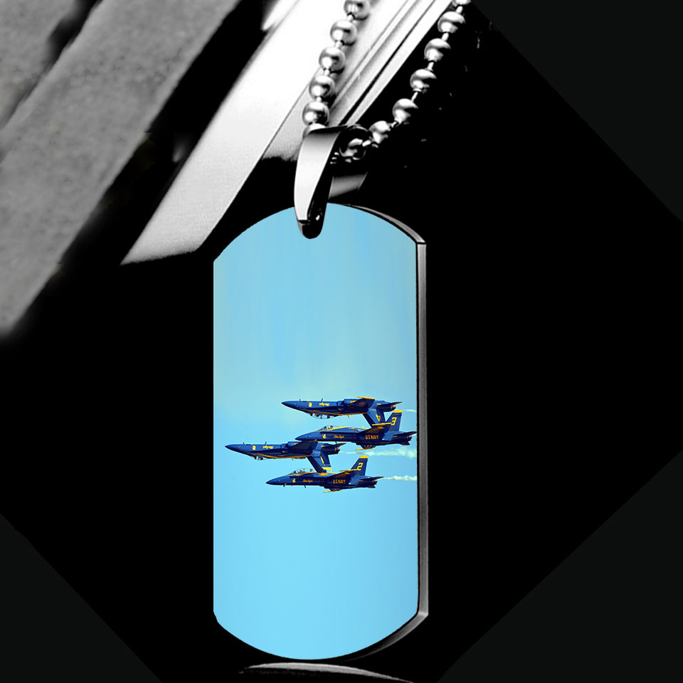 US Navy Blue Angels Designed Metal Necklaces