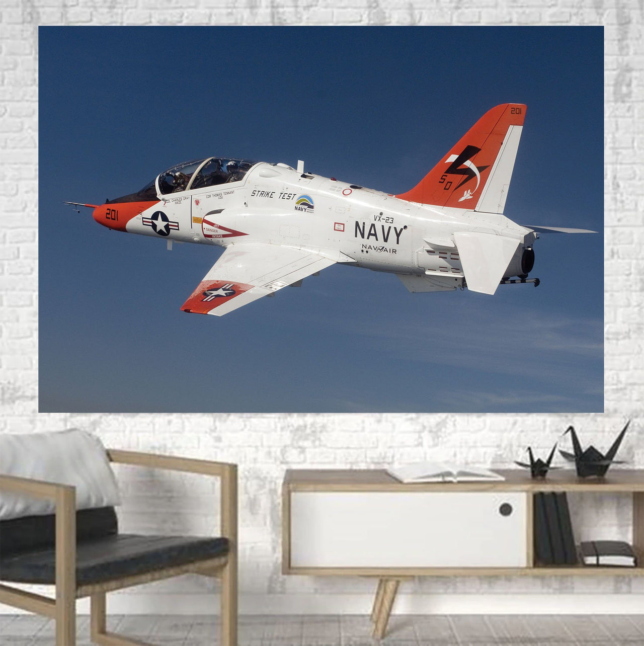 US Navy Training Jet Printed Canvas Posters (1 Piece) Aviation Shop 