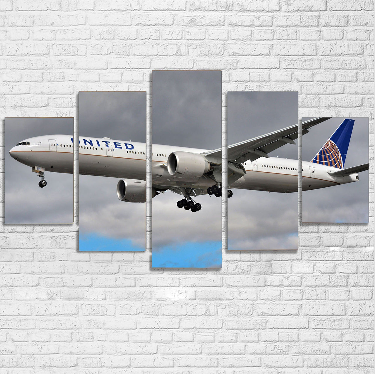 United Airways Boeing 777 Printed Multiple Canvas Poster Aviation Shop 