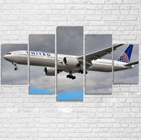 Thumbnail for United Airways Boeing 777 Printed Multiple Canvas Poster Aviation Shop 