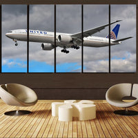 Thumbnail for United Airways Boeing 777 Printed Canvas Prints (5 Pieces) Aviation Shop 