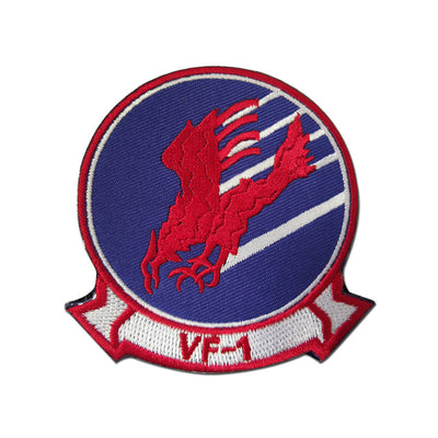 Fighter Pilot (VF-1) aviation design patch in embroidered fabric.