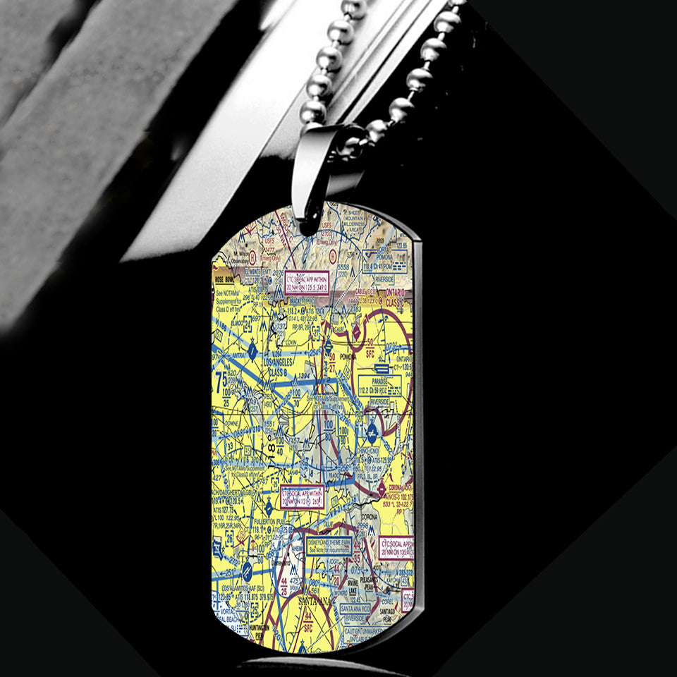 VFR Chart Designed Metal Necklaces
