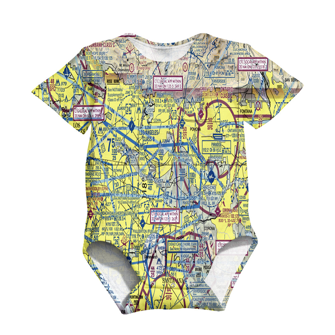 VFR Chart Designed 3D Baby Bodysuits
