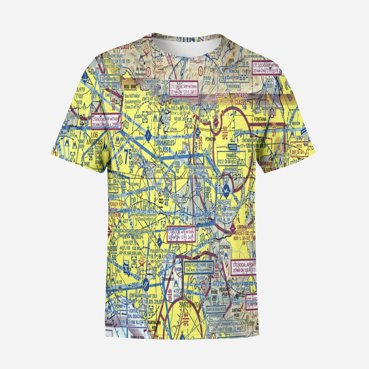 VFR Chart Designed 3D T-Shirts