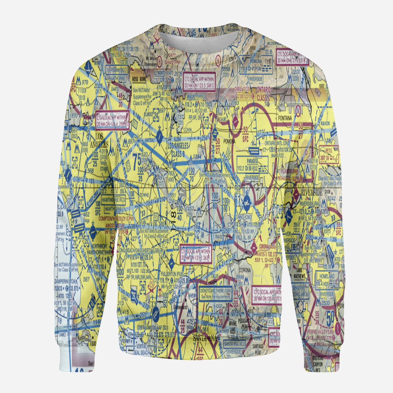 VFR Chart Designed 3D Sweatshirts