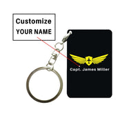 Thumbnail for Customizable Name & Badge (Vertical) Designed Key Chain Pilot Eyes Store 